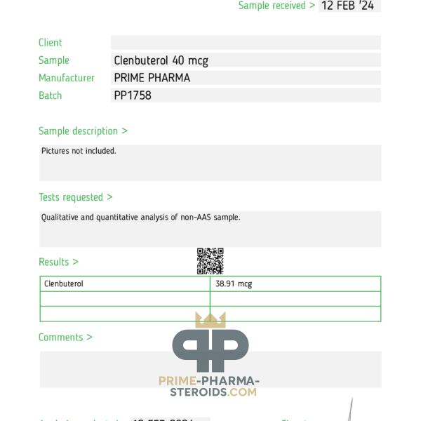 Clenbuterol Prime Pharma