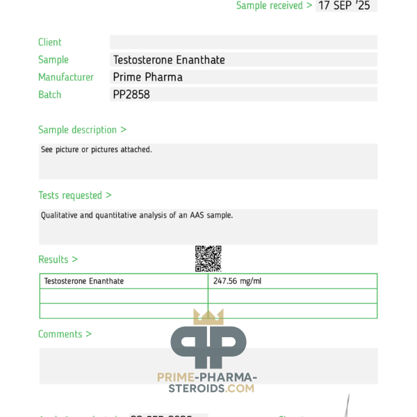 Testosterone Enanthate Prime Pharma