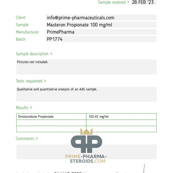 Masteron Prime Pharma Steroids