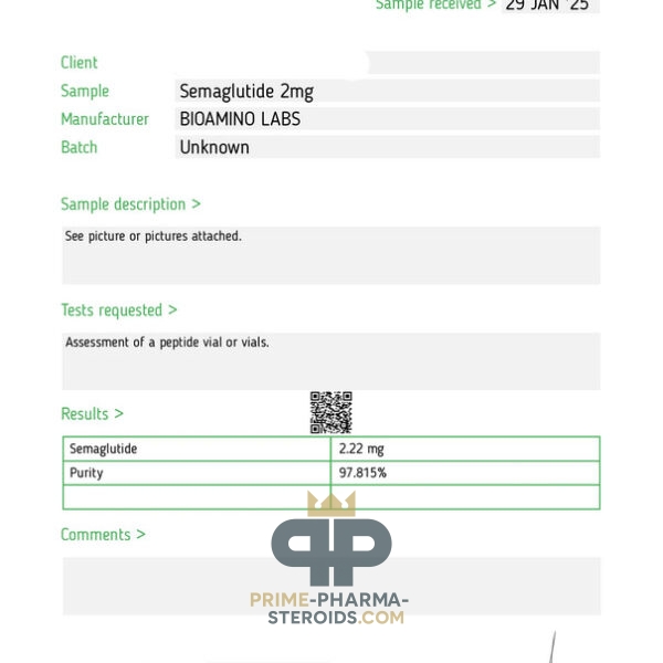 Semaglutide Bioamino Labs Labtest